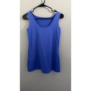 Anue Ligne Longer Length Tank Top Blue Small